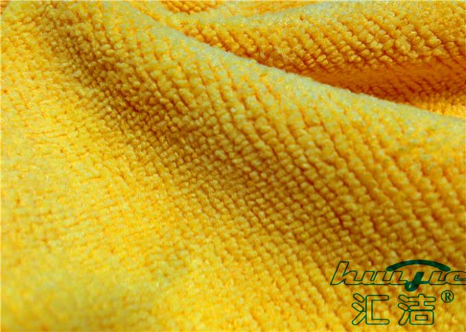 Yellow Polyester Microfiber Fabricin Roll For Cleaning Product , Anti ...