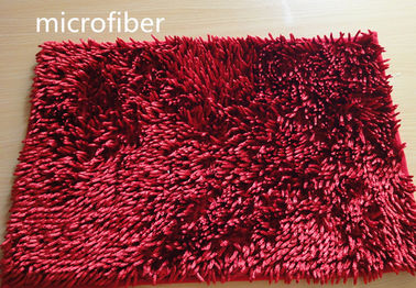 Microfiber Mat Red 40 * 60cm Big Chenille Kamar Mandi Indoor Anti - Skid Rubber