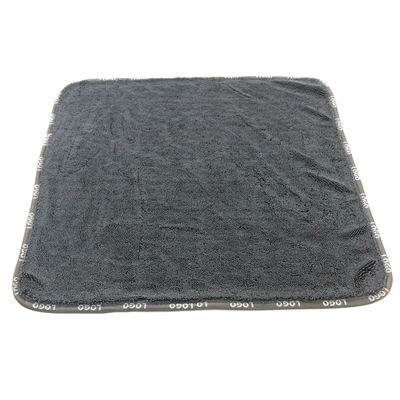 16 &quot;x16&quot; Microfiber Mobil Buffing Towel Hitam Ultra Tebal 800GSM Twist Pile 70% Polyester 30% Poliamida Baru Tiba