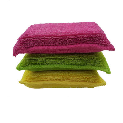 Pencuci Piring Hijau 3cm Spons Microfiber Cleaning Cloth Dapat Digunakan Kembali Untuk Dapur