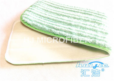 Strip Microfiber Floor Mop Pad For Kitchen Cleaning , Flat Floor Mop