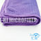 Purple piped weft knitted check 80% polyester and 20% polyamide kitchen cleaning towel
