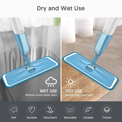 Microfiber Dust Mop Pads Daya Serap Tinggi Twisted Microfiber Wet Mop Pads Untuk Membersihkan Lantai